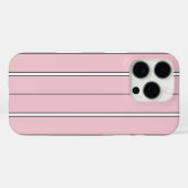 Zachte Roze Verticale Streeppatroon Minimaal Case-Mate iPhone Case (Achterkant (horizontaal))