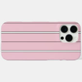 Zachte Roze Verticale Streeppatroon Minimaal Case-Mate iPhone Case (Achterkant (horizontaal))