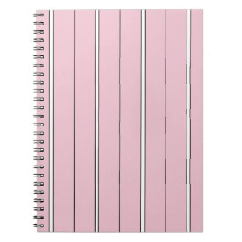Zachte Roze Verticale Streeppatroon Minimaal Notitieboek