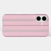 Zachte Roze Verticale Streeppatroon Minimal Chic B Case-Mate iPhone Case (Achterkant (horizontaal))