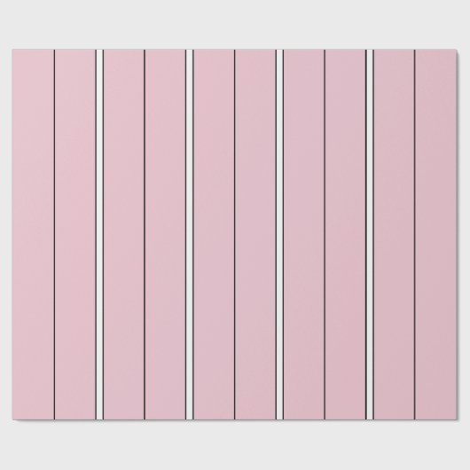 Zachte Roze Verticale Streeppatroon Minimalistisch Cadeaupapier (Vlak)