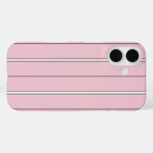 Zachte Roze Verticale Streeppatroon Minimalistisch Case-Mate iPhone Case (Achterkant (horizontaal))