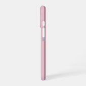 Zachte Roze Verticale Streeppatroon Minimalistisch iPhone 16 Hoesje (Linkerkant)