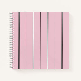 Zachte Roze Verticale Streeppatroon Minimalistisch Notitieboek