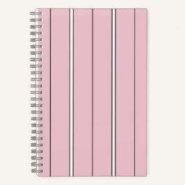 Zachte Roze Verticale Streeppatroon Minimalistisch Notitieboek