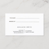 zachte, roze verwijzingskaart visitekaartje (Achterkant)