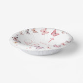 Zachte roze vlinder doop papieren kommen (Gebogen)