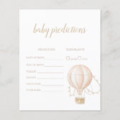 Zachte-roze Warm-luchtballonvoorspellingsgame Kaar (Voorkant)