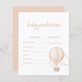 Zachte-roze Warm-luchtballonvoorspellingsgame Kaar