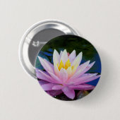Zachte roze waterlily Pin Button (Voorkant /achterkant)