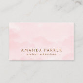 Zachte roze waterverf spa boutique beauty stylist visitekaartje (Voorkant)