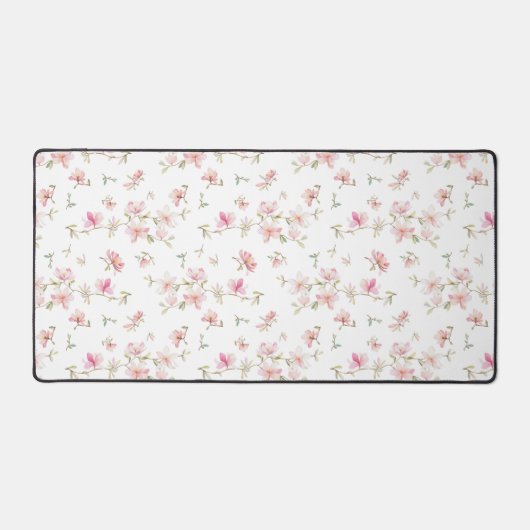 Zachte roze Waterverf ventilator Bureaumat (Voorkant)