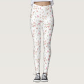 Zachte roze Waterverf ventilator Leggings (Voorkant)
