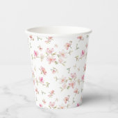 Zachte roze Waterverf ventilator Papieren Bekers (Voorkant)