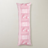 Zachte Roze Wit Zwangere Vrouw met Umbrella Lichaamskussen (Achterkant (Verticaal))