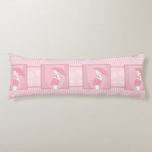 Zachte Roze Wit Zwangere Vrouw met Umbrella Lichaamskussen