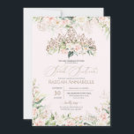 Zachte roze witte rozen Elegant Sweet 16-jarige ve Kaart<br><div class="desc">Een elegant luxe design met zachte,  wazige roze en witte rozen,  roos goudaccenten en een prachtige pop in een luxueuze glamoureuze tiara met floralen. Alle tekst kan volledig worden aangepast.</div>