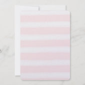 Zachte roze witte strepen Waterverf Verjaardag Kaart (Achterkant)