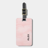 Zachte roze wolken - Dromerige lucht textuur Bagagelabel (Voorkant verticaal)