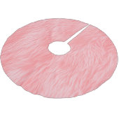 Zachte roze wollen bonttextuur kerstboom rok (Gekanteld)