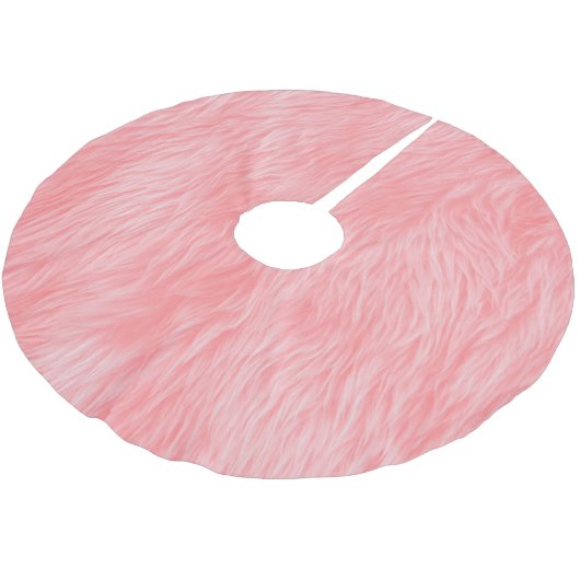 Zachte roze wollen bonttextuur kerstboom rok (Gekanteld)