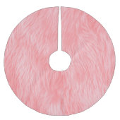 Zachte roze wollen bonttextuur kerstboom rok (Voorkant)