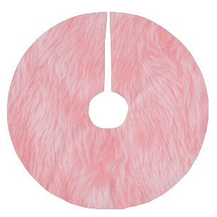 Zachte roze wollen bonttextuur kerstboom rok