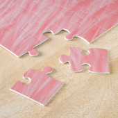 Zachte roze wollen bonttextuur legpuzzel (Zijkant)