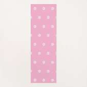 Zachte Roze Yoga Mat met Bloeiende Bloem Print (Voorkant)
