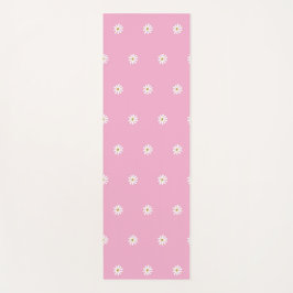 Zachte Roze Yoga Mat met Bloeiende Bloem Print