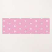 Zachte Roze Yoga Mat met Bloeiende Bloem Print (Voorkant (horizontaal))