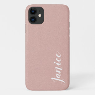 Zachte Roze Zandstructuur Voeg Jouw naam toe Case-Mate iPhone Case