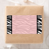 Zachte roze Zebra blanco labels (Insitu)