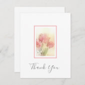 Zachte Rozen 2 Bedankkaart (Voorkant / Achterkant)