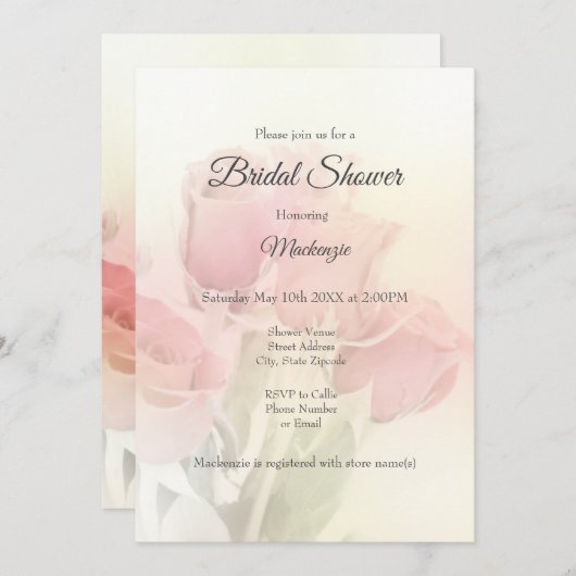 Zachte Rozen 2 Kaart (Voorkant / Achterkant)