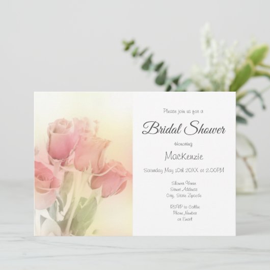 Zachte Rozen 2 Kaart (Staand voorkant)