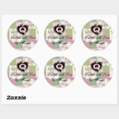 Zachte  rozen Patchwork quilt label (Vel)
