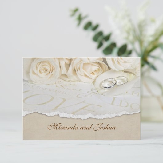 Zachte Rozen RSVP (Staand voorkant)