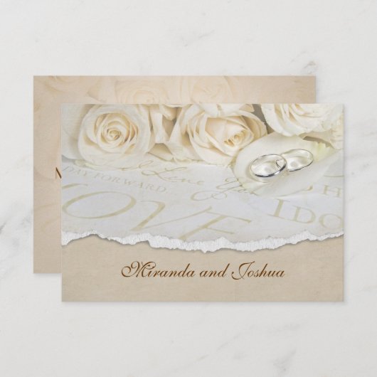 Zachte Rozen RSVP (Voorkant / Achterkant)