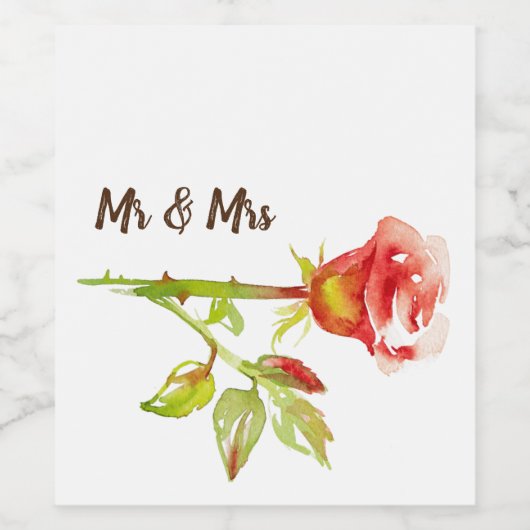 Zachte Rozen Wijn Etiket (Enkel label)