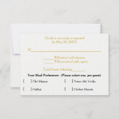 Zachte Rozen Zilveren bruiloft RSVP Gold (Achterkant)