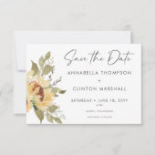 Zachte Rustieke Grote Boho Zonnebloemen Trouwfoto Save The Date (Voorkant)