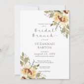 Zachte rustieke grote gele zonnebloemen bruids bru kaart (Voorkant)