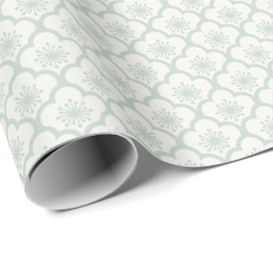 Zachte Sakura Gedempte Salie - Neutraal Cadeaupapier