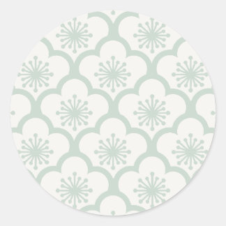 Zachte Sakura Gedempte Salie - Neutraal Ronde Sticker