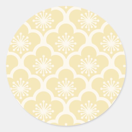 Zachte Sakura Neutraal - Botercreme Ronde Sticker (Voorkant)