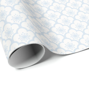 Zachte Sakura Poederblauw - Neutraal Cadeaupapier
