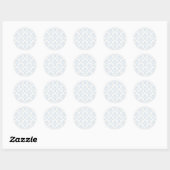 Zachte Sakura Poederblauw - Neutraal Ronde Sticker (Vel)