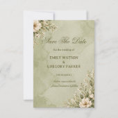 Zachte Salie Bloemstuk Save The Date (Voorkant)