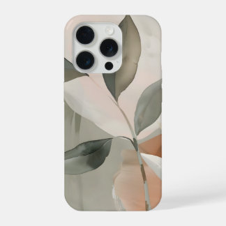 Zachte Salie & Blush Abstract Botanische Kunst iPhone 15 Pro Case